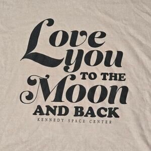 MV Sport LOVE YOU TO THE MOON & BACK Graphic NASA Souvenir Hooded Sweatshirt XL
